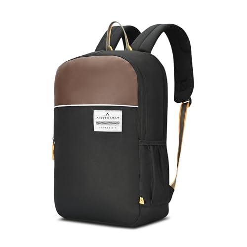 Image of Aristocrat Lava 17 Inch Compatible Laptop Backpack 25L | Premium Durable Fabric | 2 Compartments with Side Bottle Pocket | Padded Backpanel | Office & Travel Backpack for Men & Women