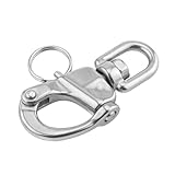 IKEEYUIS Sturdy Marine Boat Assembly Swivel Bail Snap Shackle with Quick Release Pin Built for Lasting Durability Boat Swivel Eye Snap Shackle Strong Diving Surfing
