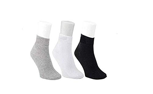 Aradhana Fashion Men's Cotton Ankle Length Socks Pack of 3 (Multicolour)