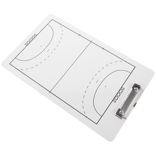 Hohopeti Lavagna Tattica Doppia Faccia per Handball in PVC Resistente Cancellabile Secco con Supporto Portatile per Allenatori Strumento Multiuso per Partite e Allenamenti