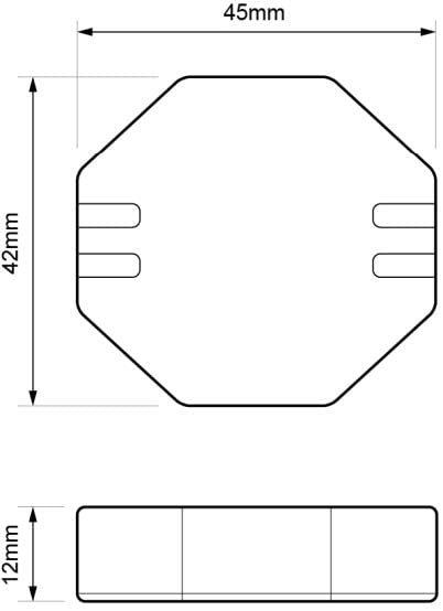 Interfaz KNX-RF pulsador 2 canales DINUY mecanismo domótico RF 2
