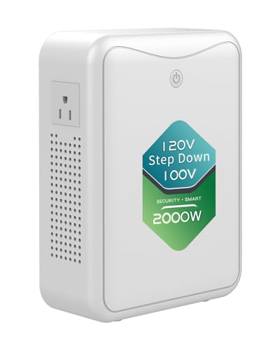 ZHENGXI 120v to 100v Voltage Converter 2000W Step Down Transformer, No Noise, Ten Protection Functions, Using Japan Appliances in US