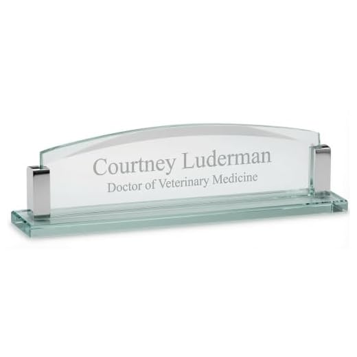 Glass Name Plate with Free Engraving (Customize Now!)