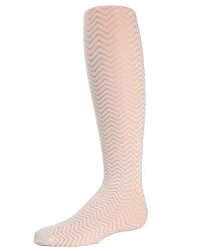 MeMoi Girls' Chevron Wave Sheer Nylon Tights3