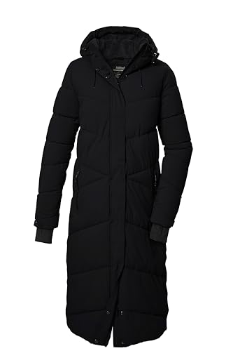 killtec Damen Steppmantel/Funktionsmantel in Daunenoptik mit Kapuze KOW 87 WMN QLTD CT, schwarz, 40, 41813-000