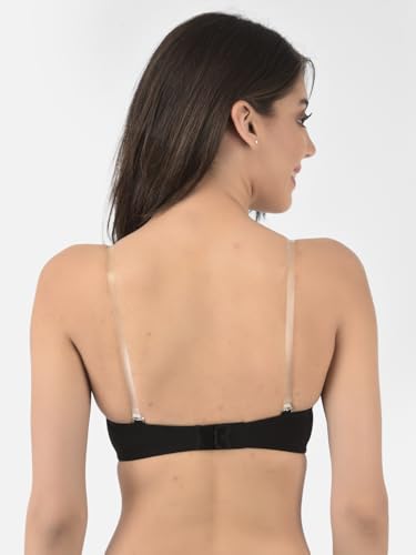 Image of Softline Women's Cotton Rich Padded Wired Demi-Cup Bra | Seamless, Breathable & Soft Fabric | Everyday Comfort & Support