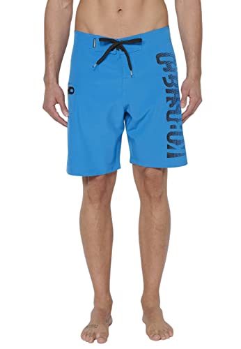 Koroshi Bañador Corto Estilo Surfero con Tres Bolsillos Color Azul para Hombre, de Color Azul, Talla L