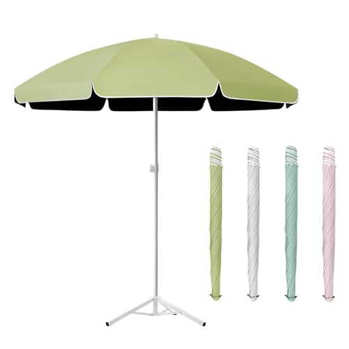 WATAOW Ombrellone da Giardino, Parasole da Patio Impermeabile, Protezione UV, per Piscina, Tavolo, Spiaggia E Ombrellone da Esterno,Ombrellone A Manovella con Base(Green,2.2m/7.2ft)