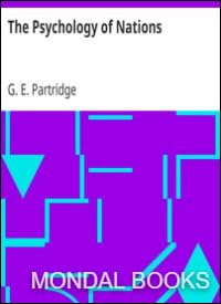 Book 20814 || The Psychology of Nations by G. E. Partridge (MB 20814) Reprint Edition by Mondal Books