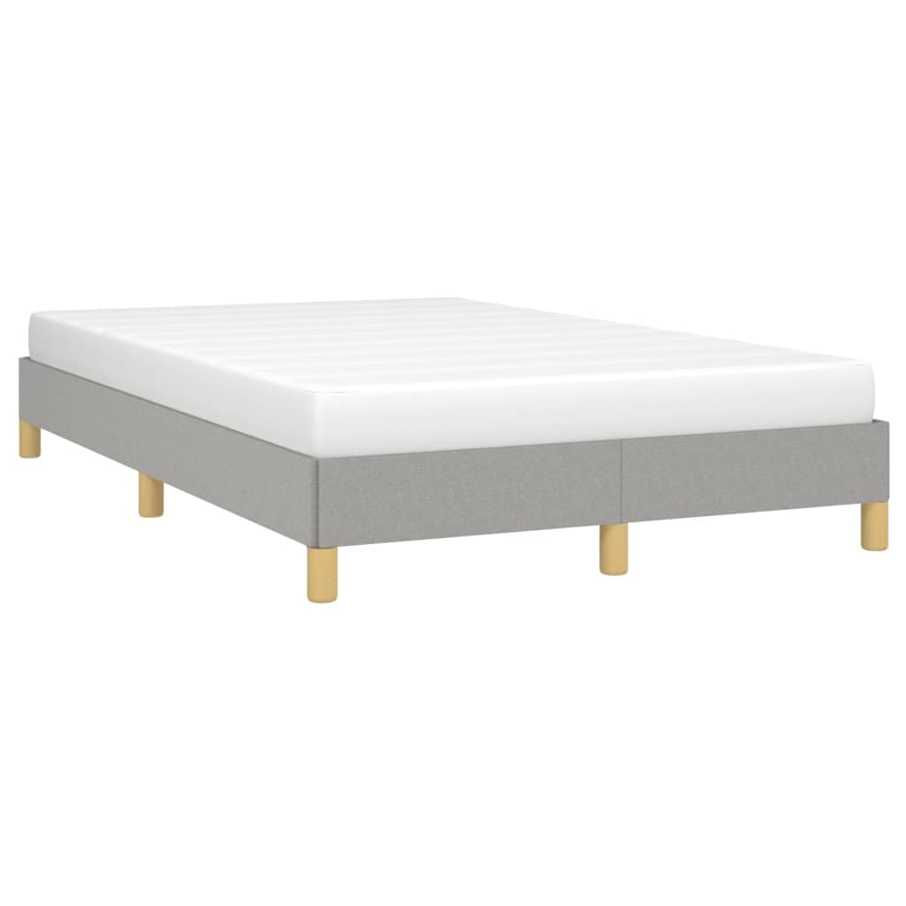 vidaXL Polsterbett, Bett Bettgestell mit Lattenrost, Schlafzimmerbett Doppelbett mit Stützbeinen, Bettrahmen Schlafzimmermöbel, Hellgrau 120x200cm Stoff