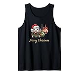 t-shirt con cappuccio e scritta poodle christmas canotta