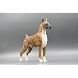 M7 ボクサー 犬 動物 リアル フィギュア 樹脂 プラモデル プレミアム おもちゃ 模型 20cm級 スタチュー 塗装済 完成品 ワンちゃん好きな人へのプレゼント 犬好き 誕生日 プレゼント 置物 道具 オブジェ (ブラウン)