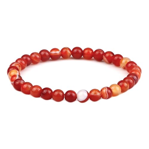 Bracelet à chaîne liée perles de cristal blanc extensible de 17cm x 7mm