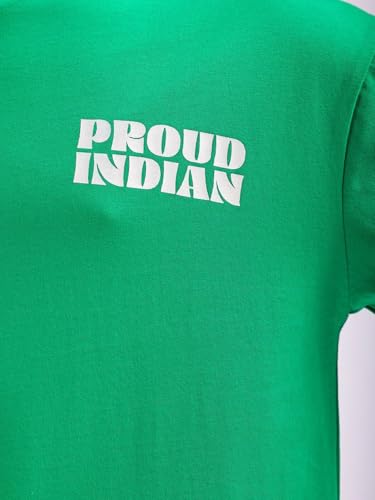 Image of THE INDIAN GARAGE CO Men Boxy Oversized Graphic Back Printed Round Neck Tshirt