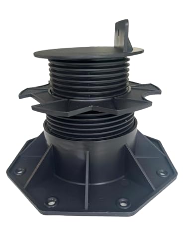 Adjustable Decking Pedestal/Riser/Bearing/Floor Joist Support 60-140mm Height Adjustable/Suitable for DIY Projects/Easy to Use/Shed Feet/Riser/Pack of 10 / Levelling Support System