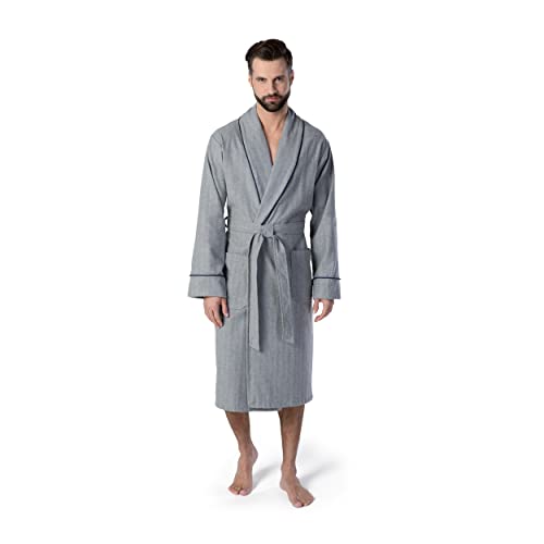 Preisvergleich Produktbild möve Homewear Bademantel, 100% Baumwolle, Grey, Größe 50