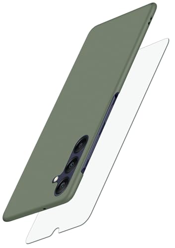 Coque Samsung A25 5G film ecran protection integrale antichoc rigide mince moex olive