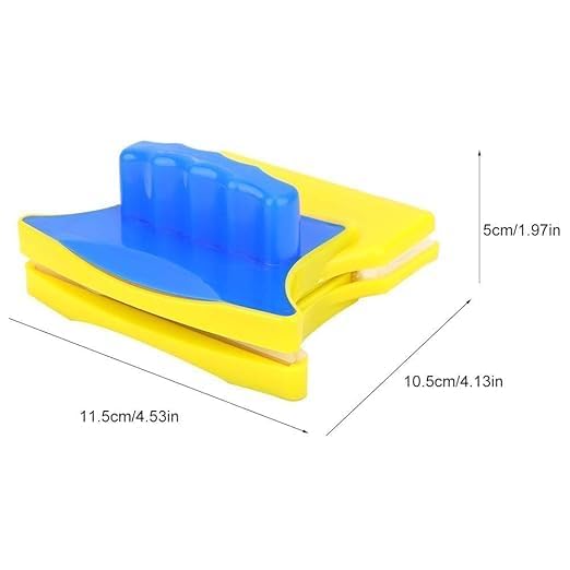 Image of Magnetic Window Glass Cleaner Double-Sided Megnetic Wiper Cleaning Pads Double-Face Window Cleaning Brush for Sliding Windows & High Rise Glass With 2 Extra Cleaning Cotton Squeegees (Yellow)