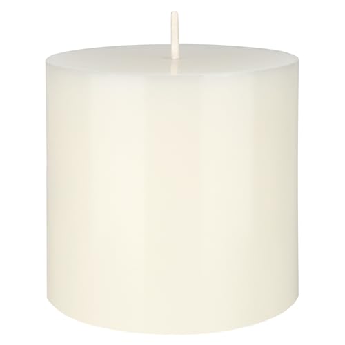 Mega Candles 1 pc Unscented Solid Off White Pillar Candles, Hand Poured Premium Wax Candle 3 Inch x 3 Inch, Home Décor, Spas, Weddings, Celebrations, Party, Centerpieces, Holidays, Vigils, Prayers