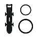 EPIPHQNY Fishing Rod Hook Holder,Magnetic Fishing Hook Keeper with 2 Sizes Rubber Rings Black Fishing Lure Baits Holder Fishing Hook Keeper Fishing Accessories