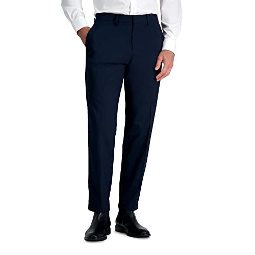 J.M. Haggar Men's Premium Stretch Tailored Fit Subtle Pattern Suit Separates Jackets, Navy-Pant, 40Wx30L