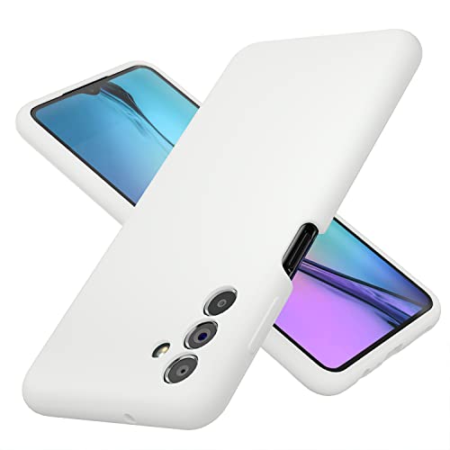 NUIMADL Galaxy A13 5G Case 6.5 inch, Soft Liquid Silicone Protective and Anti-Scratch Microfiber Lining Shockproof Compatible with A13 5G Cover (White)