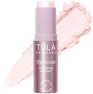 TULA Probiotic Skin Care Rose Glow & Get It Cooling & Brightening Eye Balm | Dark Circle Under Eye Treatment, Instantly Hydrate and Brighten Undereye Area, Perfect to Use On-the-go | 0.35 oz
