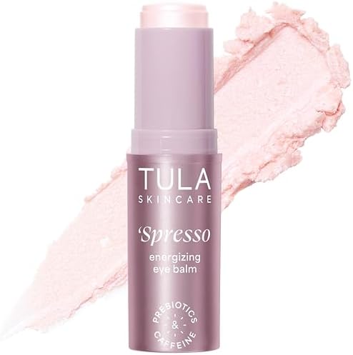 TULA Probiotic Skin Care Rose Glow & Get It Cooling & Brightening Eye Balm | Dark Circle Under Eye Treatment, Instantly Hydrate and Brighten Undereye Area, Perfect to Use On-the-go | 0.35 oz
