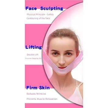 Image of V-Line Face Slimming Band for Women & Men | Face Lifting Strap | Chin Lift Belt | Jawline Support Wrap | Reusable Elastic Face Sculpting Mask | Comfortable Beauty Band for Home & Sleep Use