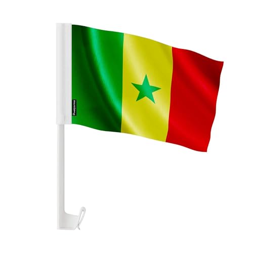 Drapeau Sénégal pour voiture en lot de 50 pour cortège et fête