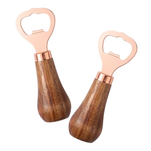 Cabilock 1 Juego Abrebotellas De Madera Con Mango Ergonómico Para Cerveza Y Bebidas Para Fiestas Y Uso Diario Portable Limpiar 2 Piezas