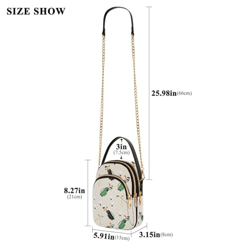 Image of MCHIVER Golf Crossbody Bag for Women Cell Phone Purse Wallet with Removable Chain Shoulder Handbag