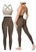 Workout Sets for Women 2 Piece Outfits Cute Gym Athletic Pilates Clothes Conjunto Deportivo Para Mujer Seamless High Waist Yoga Leggings and Padded Sports Bras Two Piece Matching Set (P080 LKh/Kha M)