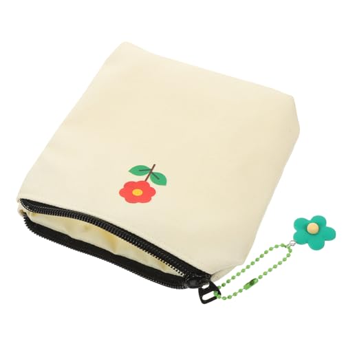 BESPORTBLE Sturdy Canvas Menstrual Pad Storage Bag Portable Pouch Chain Wallet Storage Bag for Daily Use Travel