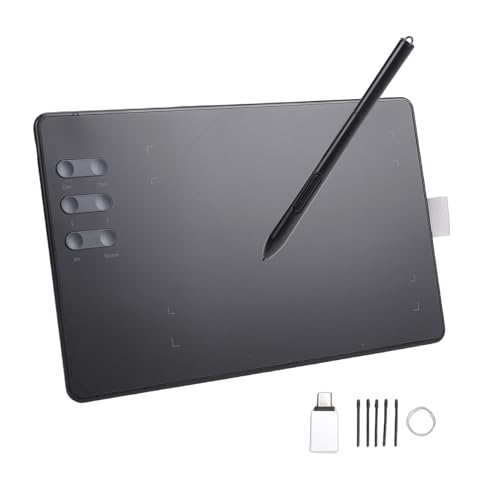 Tableta digitalizadora Focket, 16384 niveles de sensibilidad a la presión, con stylus sin batería y 6 teclas de acceso directo personalizables para Windows y Mac (modelo P3) miniatura 2