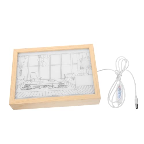 Gadpiparty luce notturna per cornice luminosa dipinti cornice per foto con luci cornice a LED luci LED da parete quadro portafoto cornice leggera cornice per foto con luce Acrilico