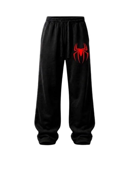 bulldozerbaba Men's Printed Baggy Track Pants | Relaxed Fit Casual Lower with Side Pockets-picture-38