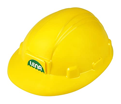 Lena 69841 – Casque de chantier, env. 24 cm, pour enfant, taille réglable, casque de chantier pour petits constructeurs, jeux de rôle et carnaval,...