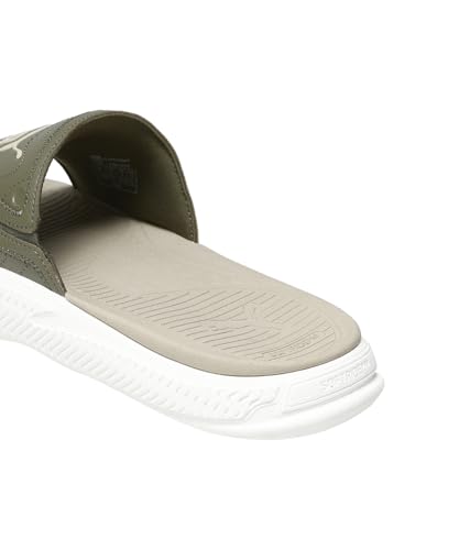 Image of Puma | Softride Pro 24 Men's Slides | Warm White-Olive-Toasted Almond