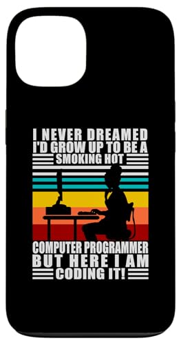 Female Computer Programmer Here I Am Coding It Techie Gift �X�}�z�P�[�X iPhone 13 �p