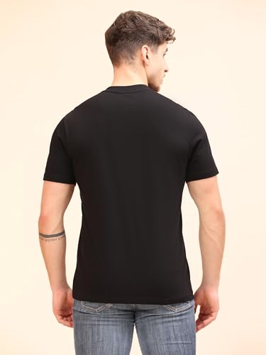 Image of Men's Cotton V-Neck T-Shirt-Soft, Breathable, Plain Solid Casual Tee for Everyday Wear & Layering