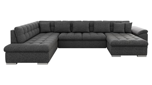 Mirjan24 Eckcouch Ecksofa Niko, Design Sofa Couch mit Schlaffunktion U-Sofa Große Farbauswahl Wohnlandschaft (Ecksofa Rechts, Majorka 03)