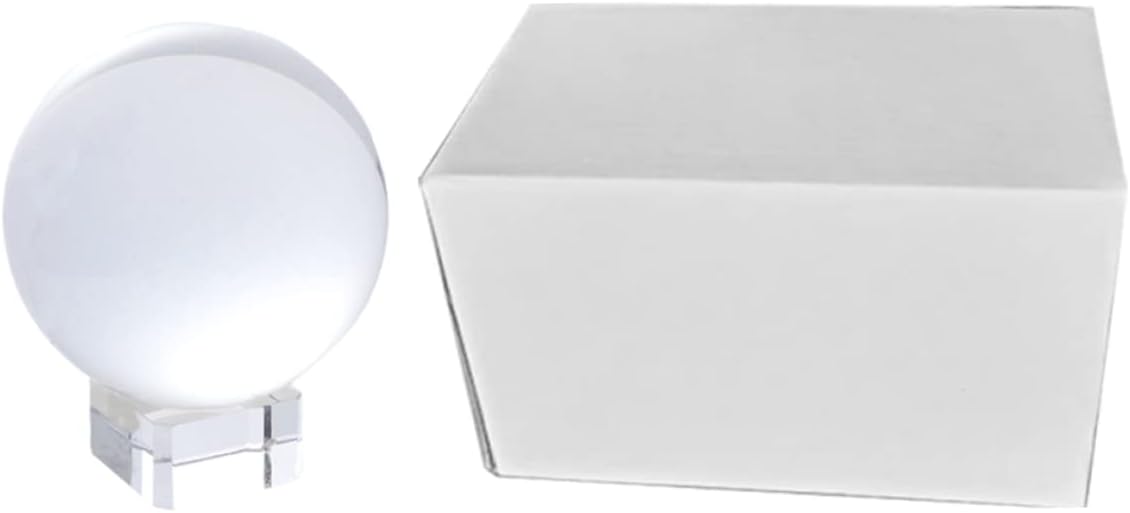 OUNONA 2pcs Crystal Balls Decorative Glass Ornaments Desktop Decor Photo Prop