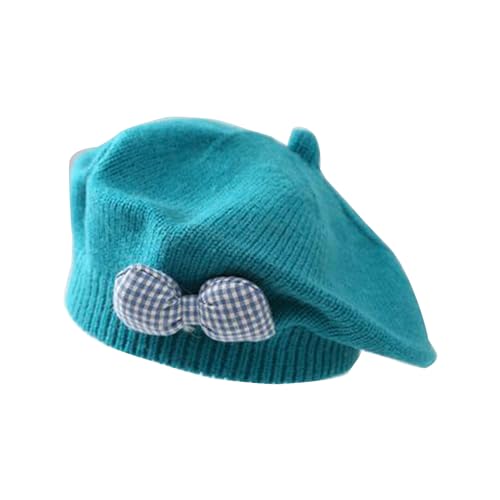 Thereisno Cute Baby Girl Knitted Beret Soft & Comfortable Hat Stylish Infant Girl Beret Hat Perfect for Outdoor Activities Gift Beige4