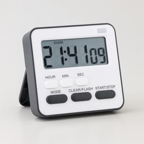 Image of YELONA Digital Magnetic Timer for Kids, Kitchen, Cooking, Egg, Teacher, Exercise, Productivity- Black, Pack of 1