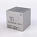 1 inch 25.4mm Titanium Metal Cube 73g 99.5% Engraved Periodic Table of Elements