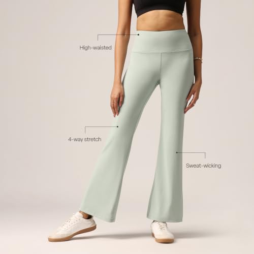 Image of BlissClub Ultimate Flare Pants Lite Regular for Women Upto 5'4 ft | High Waist Trousers and Formal Pants for Office wear | Comfortable fit