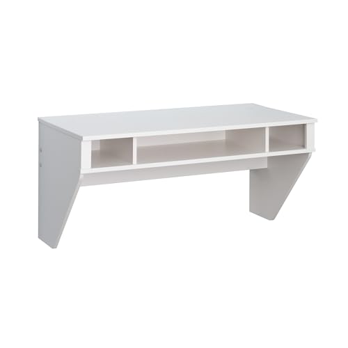 PREPAC Wall Mounted Designer Floating Desk in White