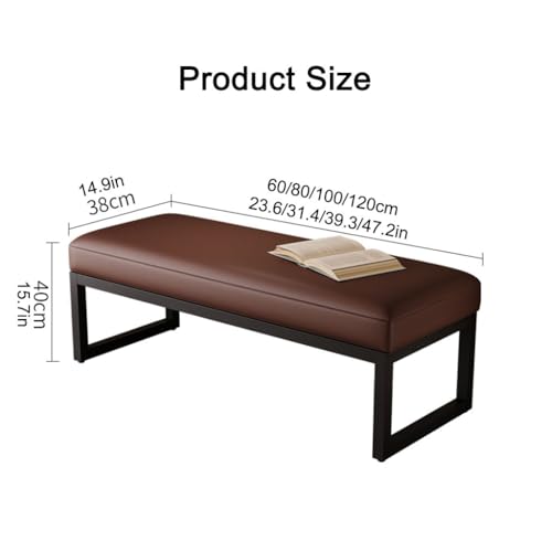 Repose-pieds ottoman avec banc à chaussures en cuir synthétique robuste