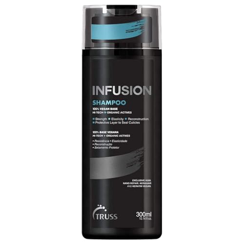 TRUSS Infusion Hair Shampoo - Cleansing Shampoo for Dry Hair Repair, Hydration and Protection - 100% Vegan, Color-Safe Formula with Anti-Aging Benefits (300 ml)